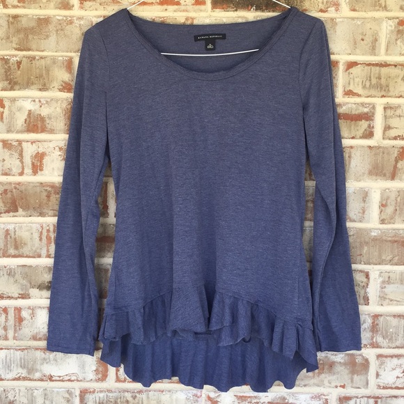 Banana Republic Tops - 🎉HP🎉Banana Rep Luxe Soft Long Sleeve Ruffle Top